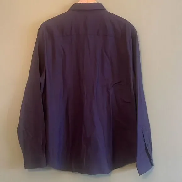 NWT Club Monoco Slim Fit 100% Cotton Charcoal Button Down Shirt Sz XL - Picture 6 of 6